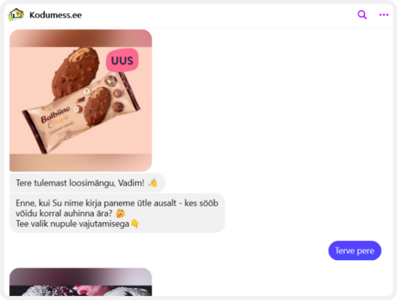 2. Bot starts communicating