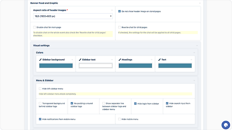 Tee see minutitega enda omaks Sa ei ole veebiarendaja - ja sa ei pea seda ka olema. Valige professionaalselt kujundatud mallide hulgast, kohandage v&auml;rvid, kirjat&uuml;&uuml;bid ja kujundused oma br&auml;ndi identiteedile vastavaks. Lisage oma logo, kohandage v&auml;rviskeem vastavalt oma ettev&otilde;tte suunistele ja avaldage uimastav &uuml;rituse veebisait. Iga muudatuse eelvaade kuvatakse koheselt, nii et n&auml;ete t&auml;pselt, mida teie osalejad n&auml;evad.
