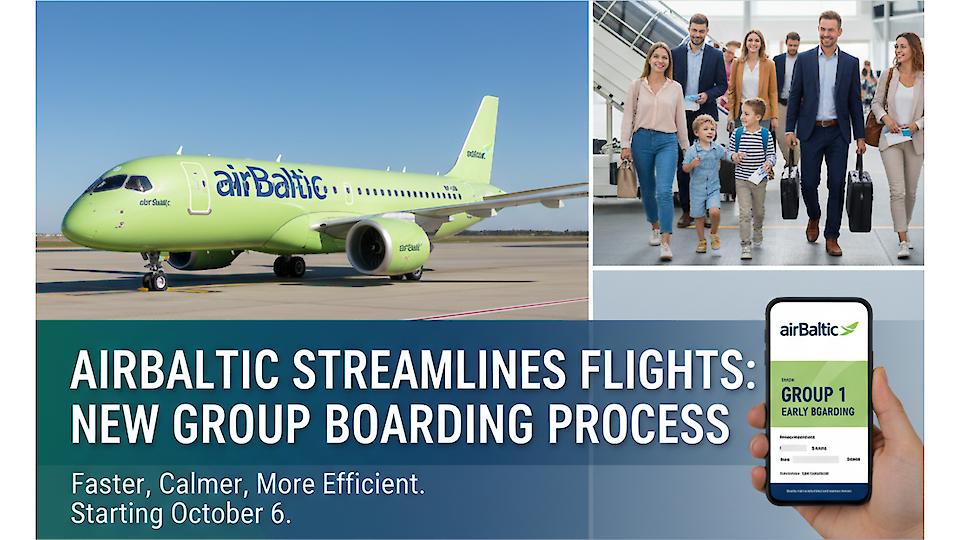 airBaltic met en place un nouveau processus d'embarquement pour fluidifier les vols