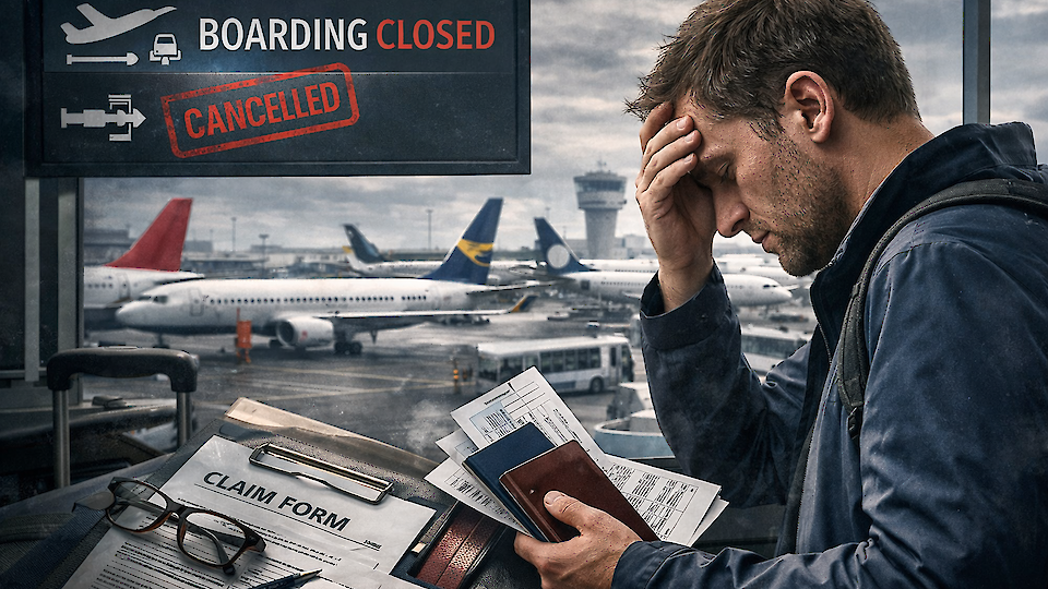 Korvaus väliin jääneestä jatkolennosta: kuka on vastuussa