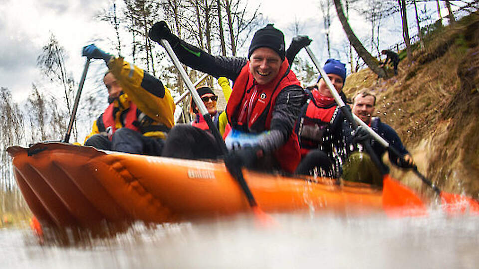 Water trips for groups with RAFT boats on the Võhandu River